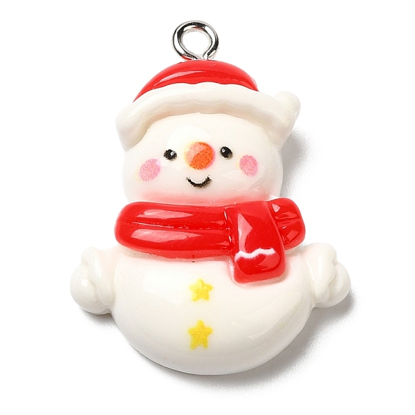 PandaHall Christmas Opaque Resin Pendants, with Platinum Tone Iron Loops, Snowman, 29x22x8mm, Hole: 2mm Iron+Resin Snowman
PandaHall Christmas Opaque Resin Pendants, with Platinum Tone Iron Loops, Snowman, 29x22x8mm, Hole: 2mm Iron+Resin Snowman