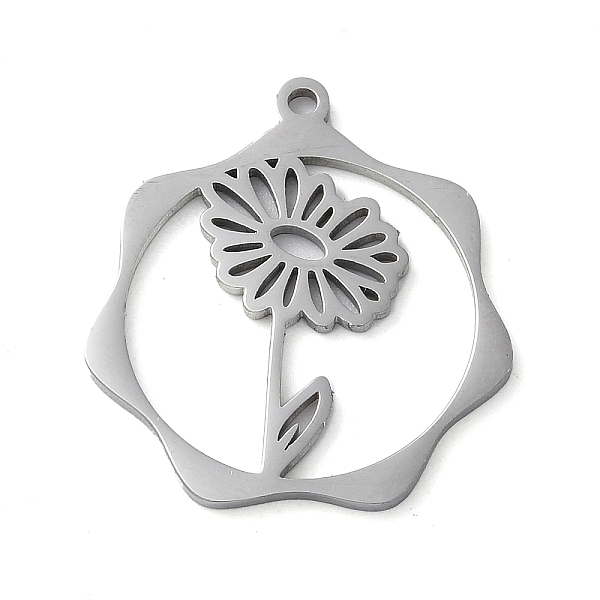 PandaHall 304 Stainless Steel Pendants, Flower, Stainless Steel Color, 23.5x21.5x1mm, Hole: 1.5mm 304 Stainless Steel Flower
PandaHall 304 Stainless Steel Pendants, Flower, Stainless Steel Color, 23.5x21.5x1mm, Hole: 1.5mm 304 Stainless Steel Flower