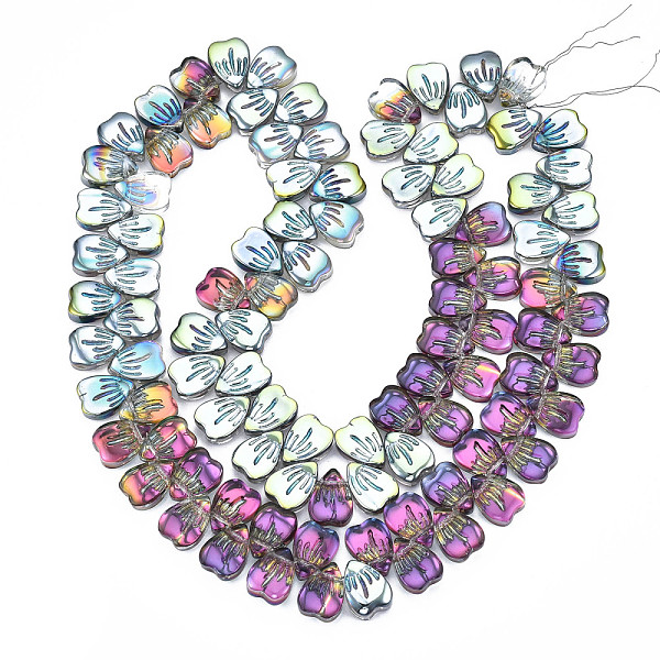 PandaHall Electroplate Glass Beads Strands, Leaf, Mixed Color, 12x9x4mm, Hole: 0.9mm, about 100pcs/strand, 20.47 inch(52cm) Glass Leaf..., Multicolor
PandaHall Electroplate Glass Beads Strands, Leaf, Mixed Color, 12x9x4mm, Hole: 0.9mm, about 100pcs/strand, 20.47 inch(52cm) Glass Leaf..., Multicolor