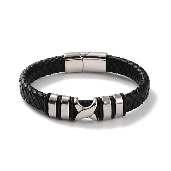 PandaHall Men's Braided Black PU Leather Cord Bracelets, Cross 304 Stainless Steel Link Bracelets with Magnetic Clasps, Stainless Steel...
PandaHall Men's Braided Black PU Leather Cord Bracelets, Cross 304 Stainless Steel Link Bracelets with Magnetic Clasps, Stainless Steel...