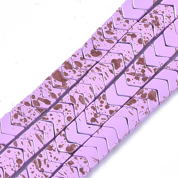 PandaHall Spray Painted Non-magnetic Synthetic Hematite Beads Strands, Arrow/Chevron, Violet, 6x6x2.5mm, Hole: 0.7mm, about 108pcs/strand..., Purple
PandaHall Spray Painted Non-magnetic Synthetic Hematite Beads Strands, Arrow/Chevron, Violet, 6x6x2.5mm, Hole: 0.7mm, about 108pcs/strand..., Purple
