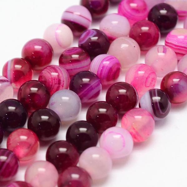 PandaHall Natural Striped Agate/Banded Agate Bead Strands, Round, Grade A, Dyed & Heated, Deep Pink, 6mm, Hole: 1mm, about 62~63pcs/strand...
PandaHall Natural Striped Agate/Banded Agate Bead Strands, Round, Grade A, Dyed & Heated, Deep Pink, 6mm, Hole: 1mm, about 62~63pcs/strand...