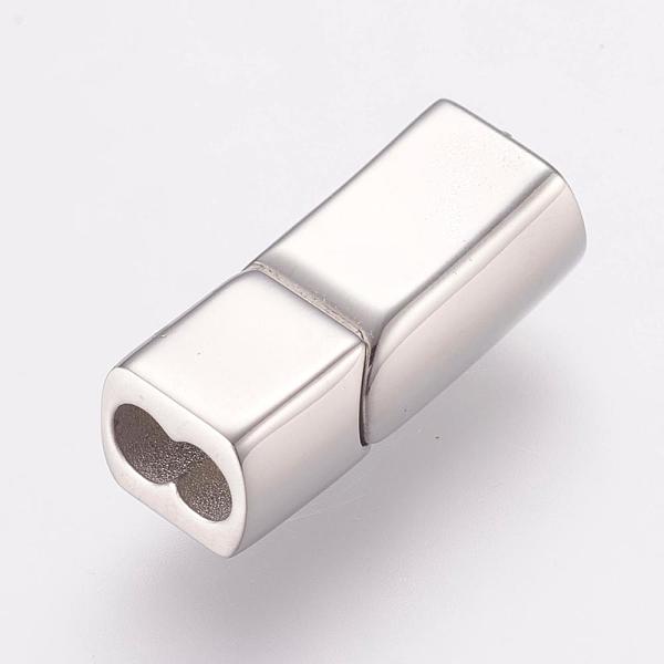 PandaHall 304 Stainless Steel Magnetic Clasps with Glue-in Ends, Stainless Steel Color, 20x8x6.5mm, Hole: 3x6mm 304 Stainless Steel Others
PandaHall 304 Stainless Steel Magnetic Clasps with Glue-in Ends, Stainless Steel Color, 20x8x6.5mm, Hole: 3x6mm 304 Stainless Steel Others