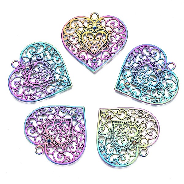 PandaHall Rainbow Color Alloy Big Pendant Rhinestone Settings, Cadmium Free & Nickel Free & Lead Free, Heart, Fit For 3.5mm Rhinestone...
PandaHall Rainbow Color Alloy Big Pendant Rhinestone Settings, Cadmium Free & Nickel Free & Lead Free, Heart, Fit For 3.5mm Rhinestone...