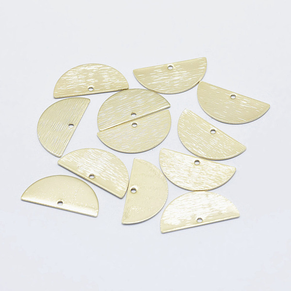 PandaHall Brass Semi Circle Pendant, Long-Lasting Plated, Real 18K Gold Plated, Nickel Free, Brushed, Half Round, 10.3x21x0.4mm, Hole: 1mm...
PandaHall Brass Semi Circle Pendant, Long-Lasting Plated, Real 18K Gold Plated, Nickel Free, Brushed, Half Round, 10.3x21x0.4mm, Hole: 1mm...
