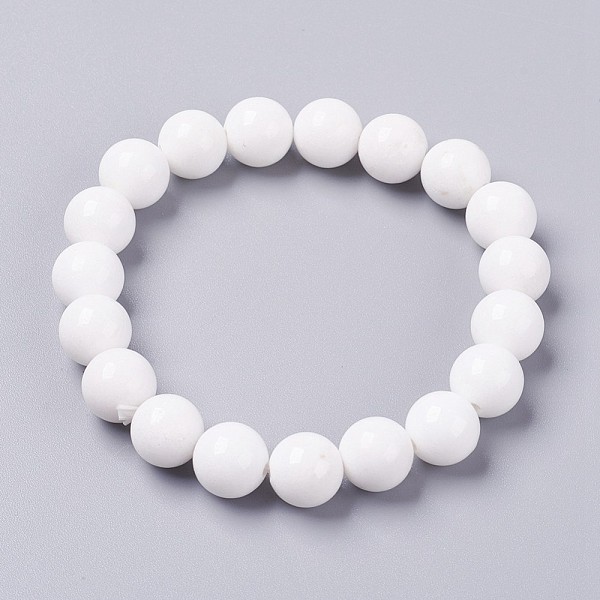 PandaHall Natural Mashan Jade Beaded Stretch Bracelet, Dyed, Round, White, 2 inch(5cm), Beads: 8mm Jade White
PandaHall Natural Mashan Jade Beaded Stretch Bracelet, Dyed, Round, White, 2 inch(5cm), Beads: 8mm Jade White