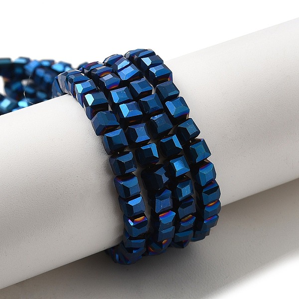 PandaHall Electroplate Glass Beads Strands, Faceted, Cube, Blue, 4x4x4mm, hole: 1mm Glass Cube Blue
PandaHall Electroplate Glass Beads Strands, Faceted, Cube, Blue, 4x4x4mm, hole: 1mm Glass Cube Blue
