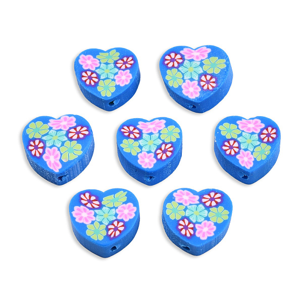 PandaHall Handmade Polymer Clay Beads, Heart with Flower, Royal Blue, 9x10x4.5mm, Hole: 1.2mm Polymer Clay Heart
PandaHall Handmade Polymer Clay Beads, Heart with Flower, Royal Blue, 9x10x4.5mm, Hole: 1.2mm Polymer Clay Heart