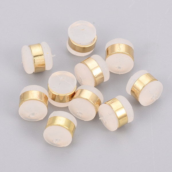 PandaHall Brass Rubber Ear Nuts, Earring Backs, Nickel Free, Real 18K Gold Plated, 5.5x5.5mm, Hole: 0.5mm Brass
PandaHall Brass Rubber Ear Nuts, Earring Backs, Nickel Free, Real 18K Gold Plated, 5.5x5.5mm, Hole: 0.5mm Brass