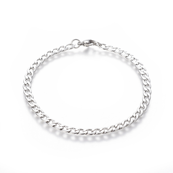 PandaHall 304 Stainless Steel Curb Chain Bracelets, with Lobster Claw Clasps, Stainless Steel Color, 8-1/4 inch(20.9cm), 4.5mm 304 Stainless...
PandaHall 304 Stainless Steel Curb Chain Bracelets, with Lobster Claw Clasps, Stainless Steel Color, 8-1/4 inch(20.9cm), 4.5mm 304 Stainless...