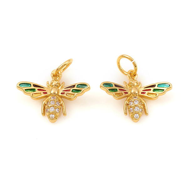 PandaHall Brass Micro Pave Cubic Zirconia Pendants, with Jump Rings and Enamel, Bees, Colorful, Real 18K Gold Plated, 12x15.5x4mm, Jump Ring...
PandaHall Brass Micro Pave Cubic Zirconia Pendants, with Jump Rings and Enamel, Bees, Colorful, Real 18K Gold Plated, 12x15.5x4mm, Jump Ring...