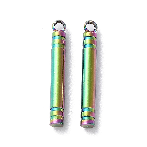 PandaHall 304 Stainless Steel Pendants, Column Bar Charms, Rainbow Color, 23x3mm, Hole: 1.8mm 304 Stainless Steel Column
PandaHall 304 Stainless Steel Pendants, Column Bar Charms, Rainbow Color, 23x3mm, Hole: 1.8mm 304 Stainless Steel Column