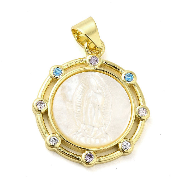 PandaHall Rack Plating Brass Micro Pave Cubic Zirconia Pendants, with Shell, Long-Lasting Plated, Cadmium Free & Lead Free, Flat Round Charm..., Multicolor
PandaHall Rack Plating Brass Micro Pave Cubic Zirconia Pendants, with Shell, Long-Lasting Plated, Cadmium Free & Lead Free, Flat Round Charm..., Multicolor