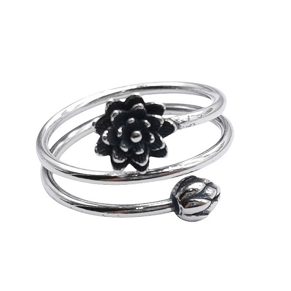PandaHall 925 Sterling Silver Adjustable Rings, Flower, Antique Silver, US Size 3(14mm) Sterling Silver Flower
PandaHall 925 Sterling Silver Adjustable Rings, Flower, Antique Silver, US Size 3(14mm) Sterling Silver Flower