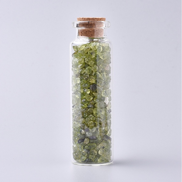 PandaHall Glass Wishing Bottle, For Pendant Decoration, with Peridot Chip Beads Inside and Cork Stopper, 22x71mm Peridot Bottle
PandaHall Glass Wishing Bottle, For Pendant Decoration, with Peridot Chip Beads Inside and Cork Stopper, 22x71mm Peridot Bottle