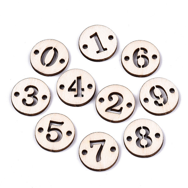 PandaHall Unfinished Natural Poplar Wood Links Connectors, Laser Cut, Flat Round with Number, Mixed, 19.5x2.5mm, Hole: 2mm Wood Number
PandaHall Unfinished Natural Poplar Wood Links Connectors, Laser Cut, Flat Round with Number, Mixed, 19.5x2.5mm, Hole: 2mm Wood Number