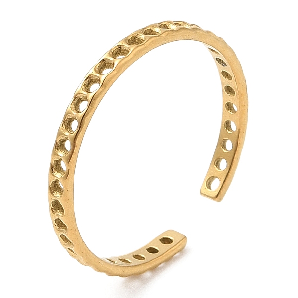 PandaHall 304 Stainless Steel Hollow Round Open Cuff Rings for Women, Real 18K Gold Plated, US Size 7 1/4(17.5mm) 304 Stainless Steel
PandaHall 304 Stainless Steel Hollow Round Open Cuff Rings for Women, Real 18K Gold Plated, US Size 7 1/4(17.5mm) 304 Stainless Steel