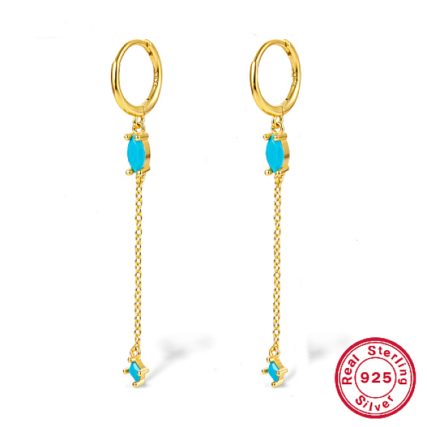 PandaHall Real 18K Gold Plated 925 Sterling Silver Hoop Earrings, Rhinestone Horse Eye Tassel Earrings, with 925 Stamp, Dark Turquoise...
PandaHall Real 18K Gold Plated 925 Sterling Silver Hoop Earrings, Rhinestone Horse Eye Tassel Earrings, with 925 Stamp, Dark Turquoise...