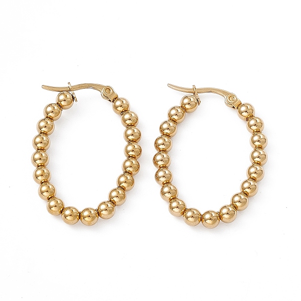 PandaHall 201 Stainless Steel Round Beaded Oval Hoop Earrings with 304 Stainless Steel Pins for Women, Golden, 33~33.5x23.5~24.5x4mm, Pin...
PandaHall 201 Stainless Steel Round Beaded Oval Hoop Earrings with 304 Stainless Steel Pins for Women, Golden, 33~33.5x23.5~24.5x4mm, Pin...