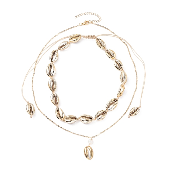 PandaHall Natural Cowrie Shell Natural Pearl Pendant Necklaces, Natural Cowrie Beaded Necklace for Beach Vacation, Golden, 19.21 inch...
PandaHall Natural Cowrie Shell Natural Pearl Pendant Necklaces, Natural Cowrie Beaded Necklace for Beach Vacation, Golden, 19.21 inch...