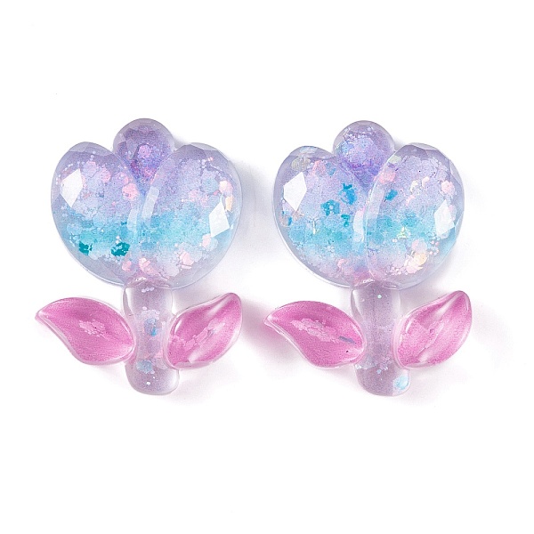 PandaHall Transparent Epoxy Resin Flower Decoden Cabochons, with Glitter Powder, Lilac, 23.5x17.5x5mm Epoxy Resin Flower Purple
PandaHall Transparent Epoxy Resin Flower Decoden Cabochons, with Glitter Powder, Lilac, 23.5x17.5x5mm Epoxy Resin Flower Purple