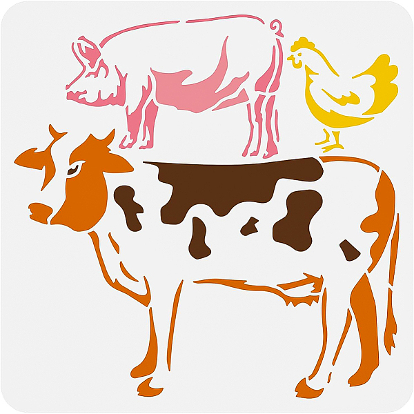 PandaHall BENECREAT Chicken Pig Cow Stacked Painting Stencils, 12x12 inch Farm Animals Template Plastic Reusable Decoration Stencils for DIY...
PandaHall BENECREAT Chicken Pig Cow Stacked Painting Stencils, 12x12 inch Farm Animals Template Plastic Reusable Decoration Stencils for DIY...