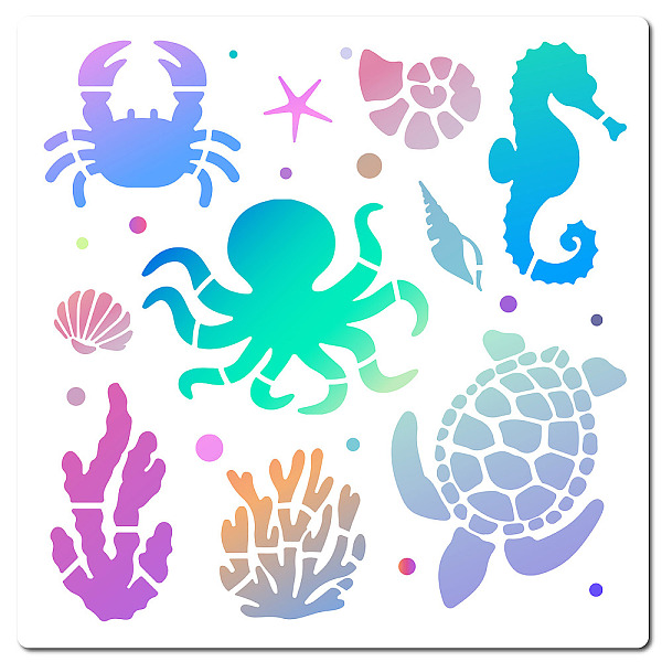 PandaHall PET Plastic Hollow Out Drawing Painting Stencils Templates, Square, Sea Animals, 300x300mm Plastic Other Animal
PandaHall PET Plastic Hollow Out Drawing Painting Stencils Templates, Square, Sea Animals, 300x300mm Plastic Other Animal
