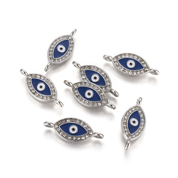PandaHall Alloy Rhinestone Links connectors, Cadmium Free & Lead Free, with Enamel, Grade A, Evil Eye, Platinum Color, Medium Blue...
PandaHall Alloy Rhinestone Links connectors, Cadmium Free & Lead Free, with Enamel, Grade A, Evil Eye, Platinum Color, Medium Blue...
