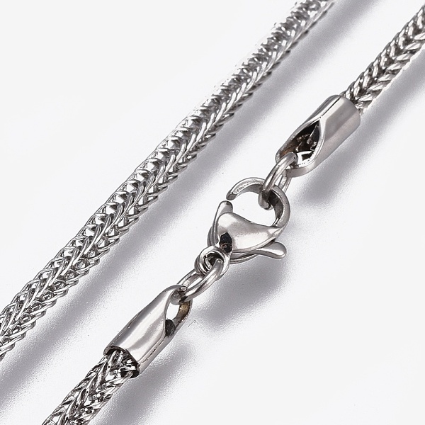 PandaHall 304 Stainless Steel Chains Necklaces, with Lobster Claw Clasp, Stainless Steel Color, 17.6 inch(44.8cm), 2.5mm 304 Stainless Steel
PandaHall 304 Stainless Steel Chains Necklaces, with Lobster Claw Clasp, Stainless Steel Color, 17.6 inch(44.8cm), 2.5mm 304 Stainless Steel