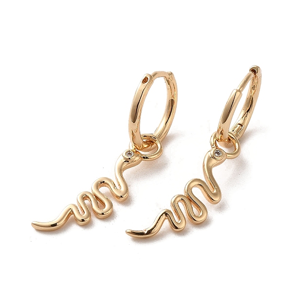 PandaHall Brass Micro Pave Cubic Zirconia Dangle Hoop Earrings, Snake, Light Gold, 23.5x12mm Cubic Zirconia Snake
PandaHall Brass Micro Pave Cubic Zirconia Dangle Hoop Earrings, Snake, Light Gold, 23.5x12mm Cubic Zirconia Snake