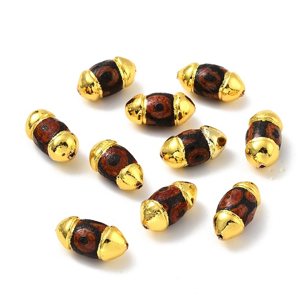 PandaHall Tibetan Style dZi Beads, Natural Agate Beads, with Golden Tone Brass Findings, Lead Free & Cadmium Free, Bicone, 1-Eye...
PandaHall Tibetan Style dZi Beads, Natural Agate Beads, with Golden Tone Brass Findings, Lead Free & Cadmium Free, Bicone, 1-Eye...
