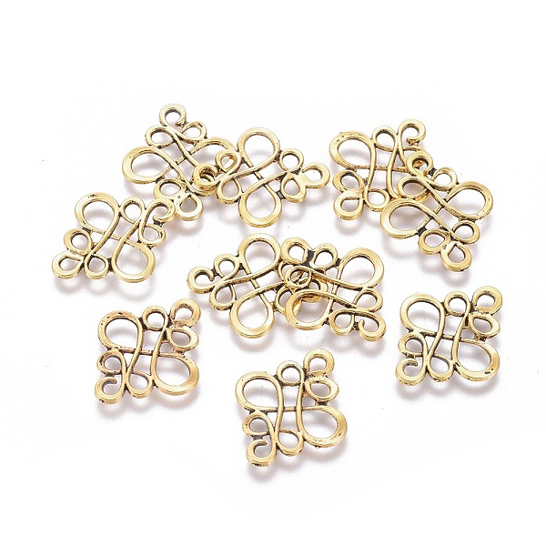 PandaHall Tibetan Style Links, Lead Free , Chinese knot, Antique Golden, 22x18.5x1mm, Hole: 2.5x3mm Alloy Others
PandaHall Tibetan Style Links, Lead Free , Chinese knot, Antique Golden, 22x18.5x1mm, Hole: 2.5x3mm Alloy Others