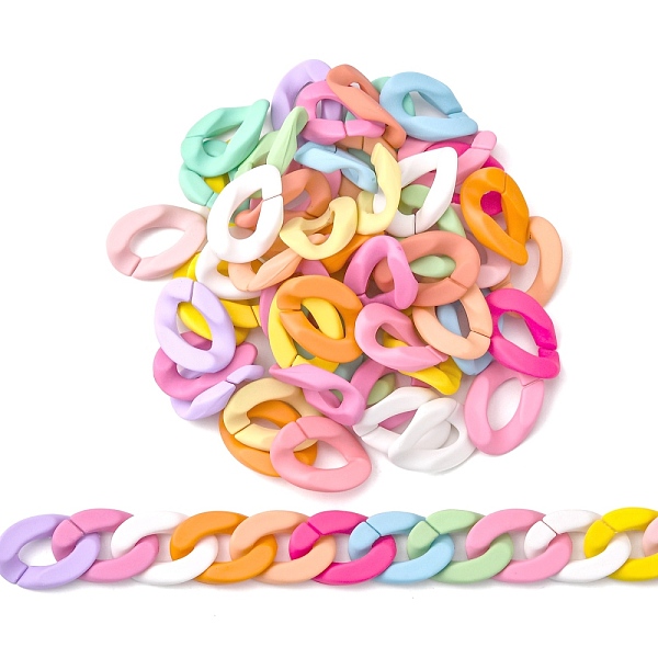 PandaHall Opaque Spray Painted Acrylic Linking Rings, Quick Link Connectors, for Curb Chains Making, Twist, Mixed Color, 30x21x6mm, Inner..., Multicolor
PandaHall Opaque Spray Painted Acrylic Linking Rings, Quick Link Connectors, for Curb Chains Making, Twist, Mixed Color, 30x21x6mm, Inner..., Multicolor