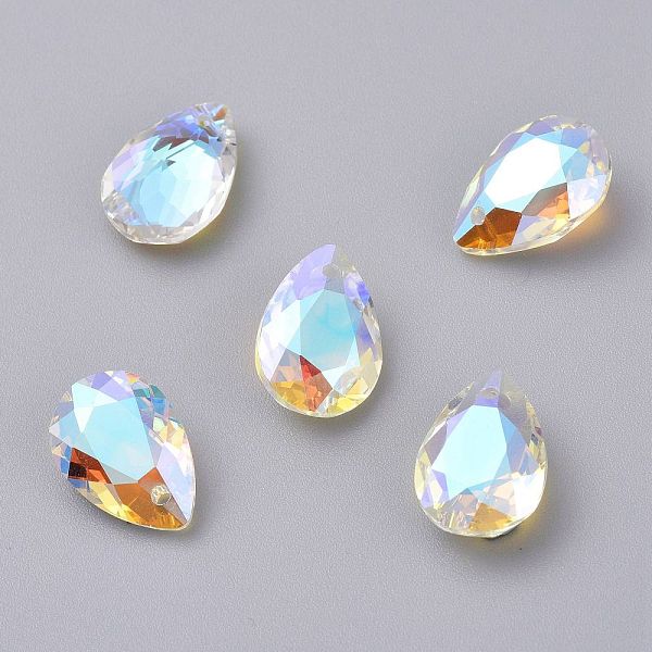PandaHall Glass Rhinestone Pendants, Faceted, Teardrop, Crystal Shimmer, 16x11x7mm, Hole: 1.5mm Rhinestone Teardrop Clear
PandaHall Glass Rhinestone Pendants, Faceted, Teardrop, Crystal Shimmer, 16x11x7mm, Hole: 1.5mm Rhinestone Teardrop Clear