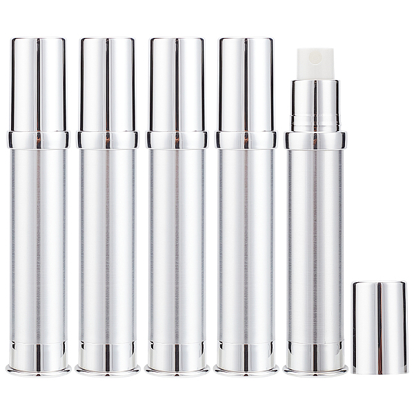 PandaHall Plastic Empty Refillable Airless Pump Bottle, Travel Spray Bottles, Column, Silver, 2.15x11.5cm, Capacity: 15ml(0.51fl. oz)...
PandaHall Plastic Empty Refillable Airless Pump Bottle, Travel Spray Bottles, Column, Silver, 2.15x11.5cm, Capacity: 15ml(0.51fl. oz)...