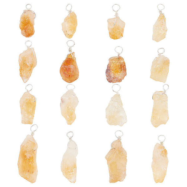 PandaHall FINGERINSPIRE 16Pcs Rough Raw Natural Citrine Pendants, with Silver Tone Copper Wire Wrapped, Nuggets Charm, 22~33x7~15x5~9mm...
PandaHall FINGERINSPIRE 16Pcs Rough Raw Natural Citrine Pendants, with Silver Tone Copper Wire Wrapped, Nuggets Charm, 22~33x7~15x5~9mm...