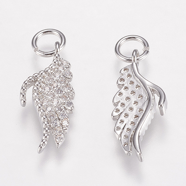 PandaHall Brass Micro Pave Cubic Zirconia Pendants, Wing, Platinum, 20x7.5x1mm, Hole: 3mm Brass+Cubic Zirconia Wing Clear
PandaHall Brass Micro Pave Cubic Zirconia Pendants, Wing, Platinum, 20x7.5x1mm, Hole: 3mm Brass+Cubic Zirconia Wing Clear