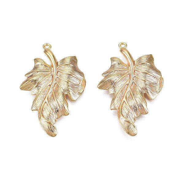 PandaHall Brass Pendants, Real 18K Gold Plated, Leaf, Cadmium Free & Nickel Free & Lead Free, Real 18K Gold Plated, 35x22x2.5mm, Hole: 1.2mm...
PandaHall Brass Pendants, Real 18K Gold Plated, Leaf, Cadmium Free & Nickel Free & Lead Free, Real 18K Gold Plated, 35x22x2.5mm, Hole: 1.2mm...