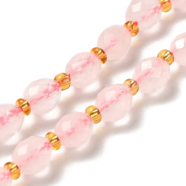 PandaHall Natural Rose Quartz Beads Strands, with Seed Beads, Faceted, Oval, 7.5~8x6~6.5mm, Hole: 1.2mm, about 40~42pcs/strand...
PandaHall Natural Rose Quartz Beads Strands, with Seed Beads, Faceted, Oval, 7.5~8x6~6.5mm, Hole: 1.2mm, about 40~42pcs/strand...