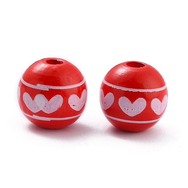 PandaHall Painted Natural Wood Beads, Round with Heart Pattern, FireBrick, 16x15mm, Hole: 4.5mm Wood Round Red
PandaHall Painted Natural Wood Beads, Round with Heart Pattern, FireBrick, 16x15mm, Hole: 4.5mm Wood Round Red