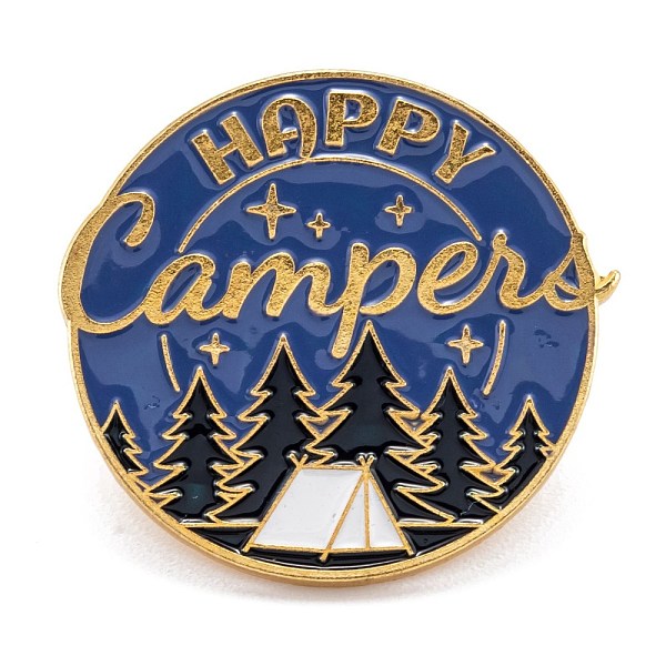 PandaHall Alloy Enamel Brooches, Enamel Pin, with Butterfly Clutches, Flat Round with Word Happy Campers, Colorful, Golden, 26x28mm...
PandaHall Alloy Enamel Brooches, Enamel Pin, with Butterfly Clutches, Flat Round with Word Happy Campers, Colorful, Golden, 26x28mm...