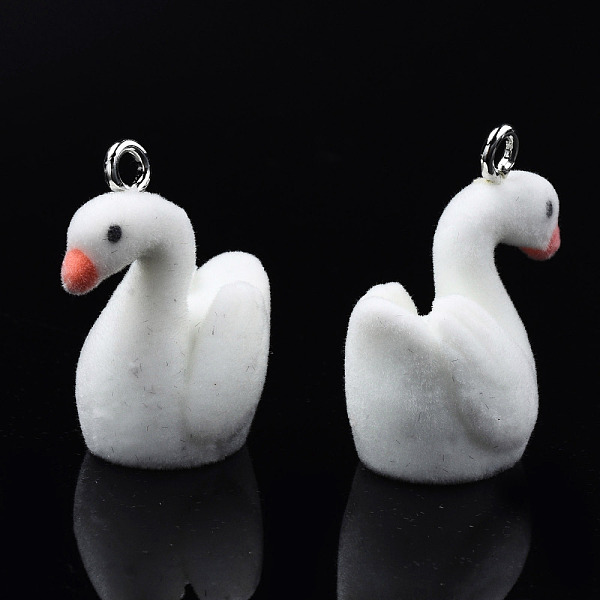 PandaHall Flocky Resin Pendants, with Platinum Plated Iron Loops, Swan, White, 27x23x15.5mm, Hole: 2.5mm Iron+Resin Other Animal White
PandaHall Flocky Resin Pendants, with Platinum Plated Iron Loops, Swan, White, 27x23x15.5mm, Hole: 2.5mm Iron+Resin Other Animal White