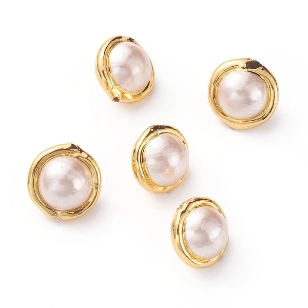 PandaHall Shell Pearl Beads, with Golden Plated Brass Edge, Round, Misty Rose, 17~20x14~15mm, Hole: 0.8mm Shell Pearl Round Red
PandaHall Shell Pearl Beads, with Golden Plated Brass Edge, Round, Misty Rose, 17~20x14~15mm, Hole: 0.8mm Shell Pearl Round Red