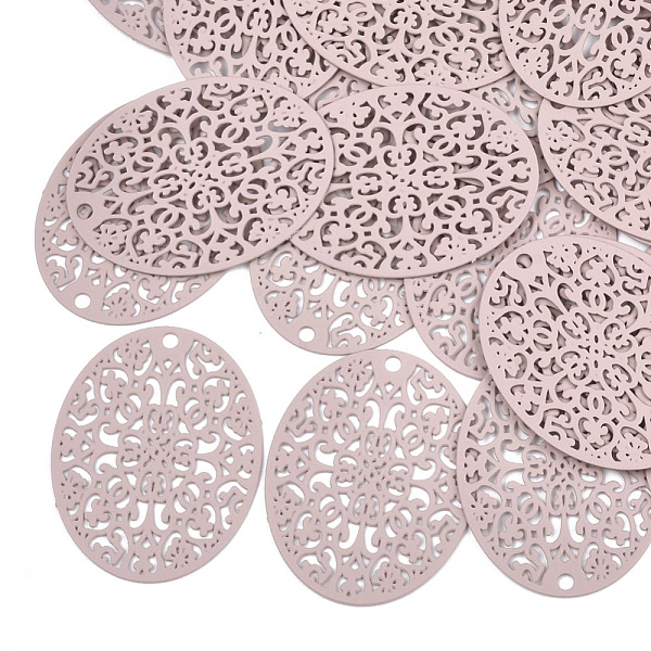 PandaHall 430 Stainless Steel Filigree Pendants, Spray Painted, Etched Metal Embellishments, Oval, Pink, 31x23.5x0.3mm, Hole: 1.8mm 430...
PandaHall 430 Stainless Steel Filigree Pendants, Spray Painted, Etched Metal Embellishments, Oval, Pink, 31x23.5x0.3mm, Hole: 1.8mm 430...