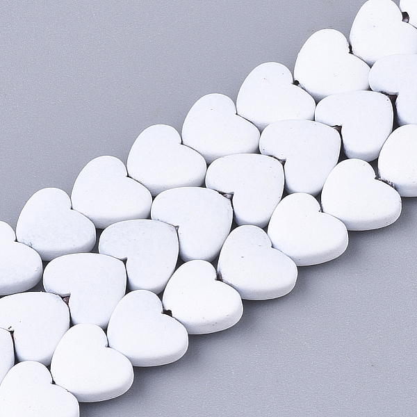 PandaHall Spray Painted Non-magnetic Synthetic Hematite Beads Strands, Heart, White, 5x6x3mm, Hole: 0.5mm, about 75pcs/strand, 15.7 inch...
PandaHall Spray Painted Non-magnetic Synthetic Hematite Beads Strands, Heart, White, 5x6x3mm, Hole: 0.5mm, about 75pcs/strand, 15.7 inch...