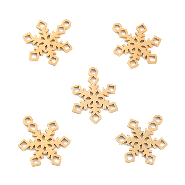PandaHall Ion Plating(IP) 201 Stainless Steel Pendants, Snowflake, Golden, 17x13x1mm, Hole: 1.4mm 201 Stainless Steel Snowflake
PandaHall Ion Plating(IP) 201 Stainless Steel Pendants, Snowflake, Golden, 17x13x1mm, Hole: 1.4mm 201 Stainless Steel Snowflake