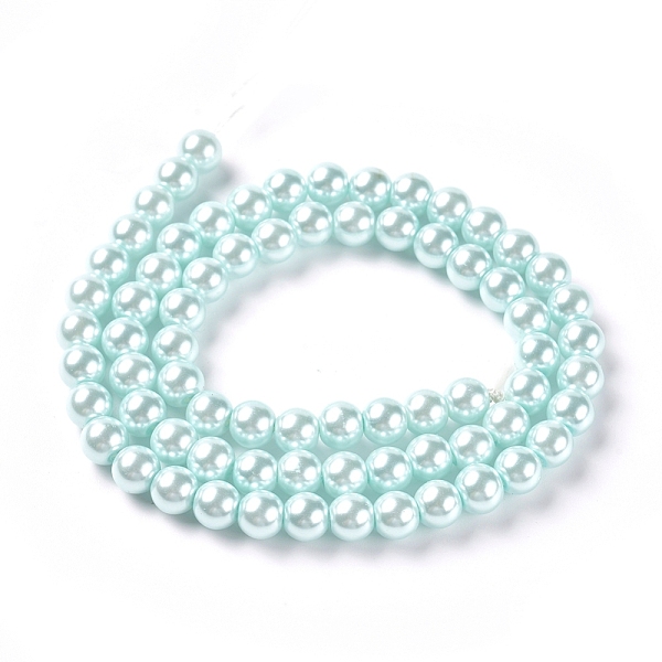 PandaHall Eco-Friendly Dyed Glass Pearl Round Beads Strands, Cotton Cord Threaded, Light Cyan, 6mm, Hole: 0.7~1.1mm, about 72pcs/strand, 15...
PandaHall Eco-Friendly Dyed Glass Pearl Round Beads Strands, Cotton Cord Threaded, Light Cyan, 6mm, Hole: 0.7~1.1mm, about 72pcs/strand, 15...