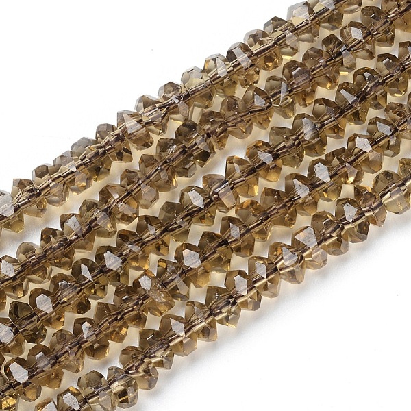 PandaHall Transparent K9 Glass Beads Strands, Faceted, Rondelle, Dark Goldenrod, 6x3mm, Hole: 1.2mm, about 117pcs/strand, 14.57 inch(37cm)..., Gold
PandaHall Transparent K9 Glass Beads Strands, Faceted, Rondelle, Dark Goldenrod, 6x3mm, Hole: 1.2mm, about 117pcs/strand, 14.57 inch(37cm)..., Gold