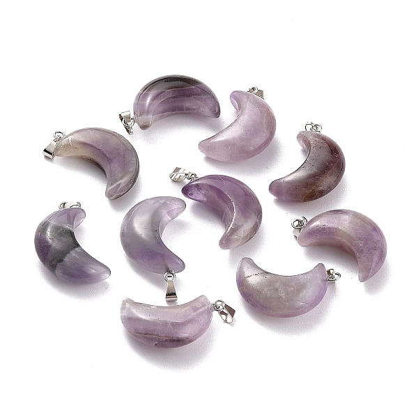 PandaHall Natural Amethyst Pendants, with Platinum Brass Loops, Moon, 29x18~21x7~10mm, Hole: 6x3mm Amethyst Moon
PandaHall Natural Amethyst Pendants, with Platinum Brass Loops, Moon, 29x18~21x7~10mm, Hole: 6x3mm Amethyst Moon
