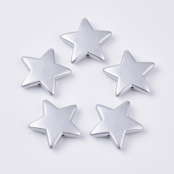 PandaHall Matte Style Spray Painted Acrylic Beads, Star, Silver, 20.5x22x5mm, Hole: 0.8mm Acrylic Star Silver
PandaHall Matte Style Spray Painted Acrylic Beads, Star, Silver, 20.5x22x5mm, Hole: 0.8mm Acrylic Star Silver